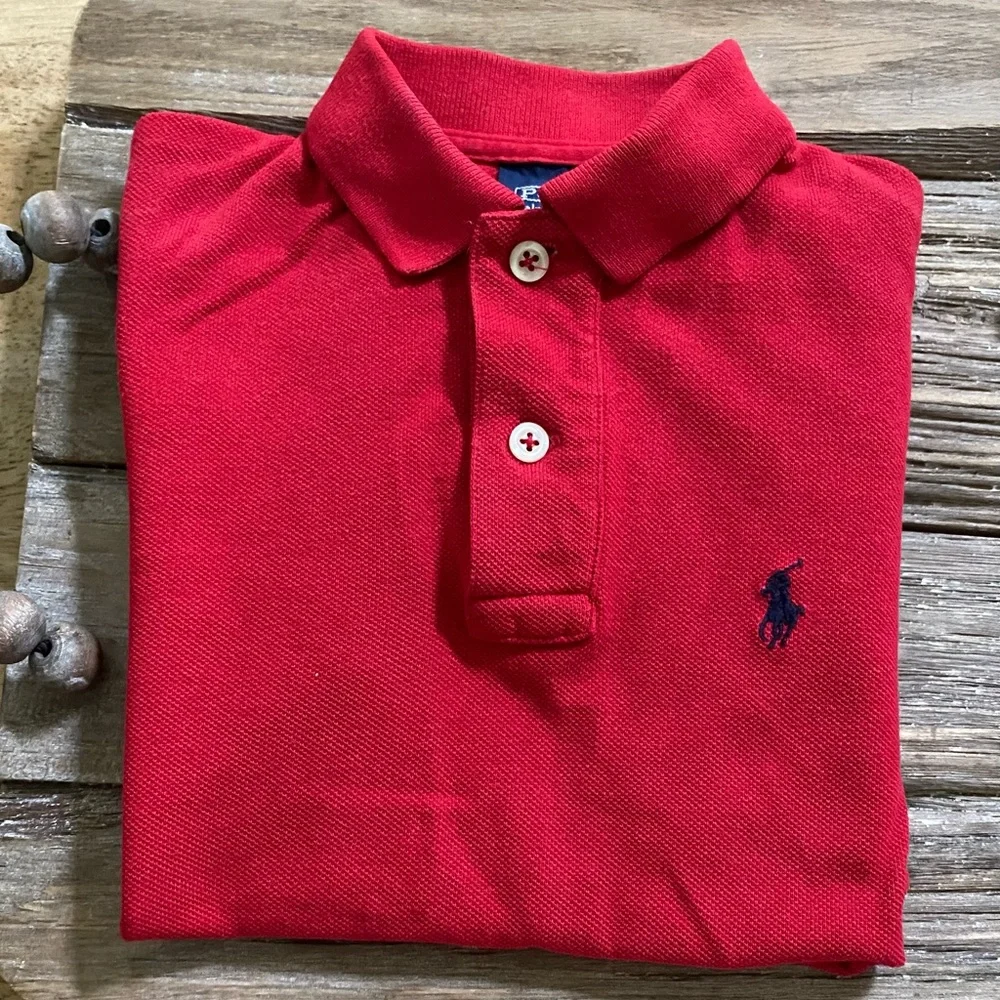 Vintage Polo by Ralph Lauren Boy’s Sz 5 Red Pique Knit Short Sleeve Polo‎